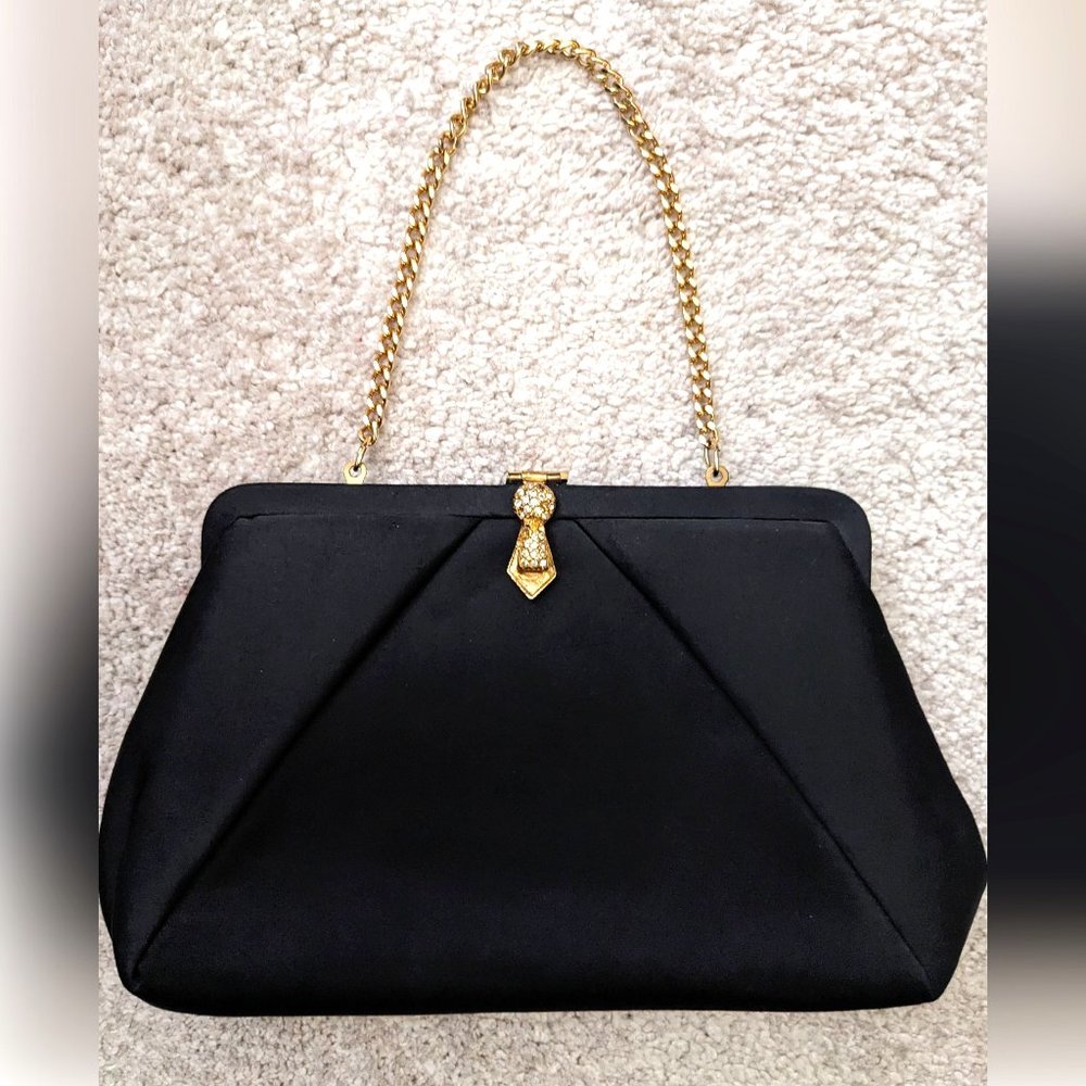 Garay 1950s Vintage Mini Black Formal Evening Bag
